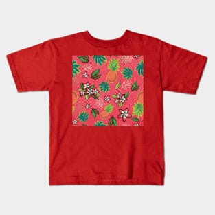 Tropical Beach - Red Kids T-Shirt